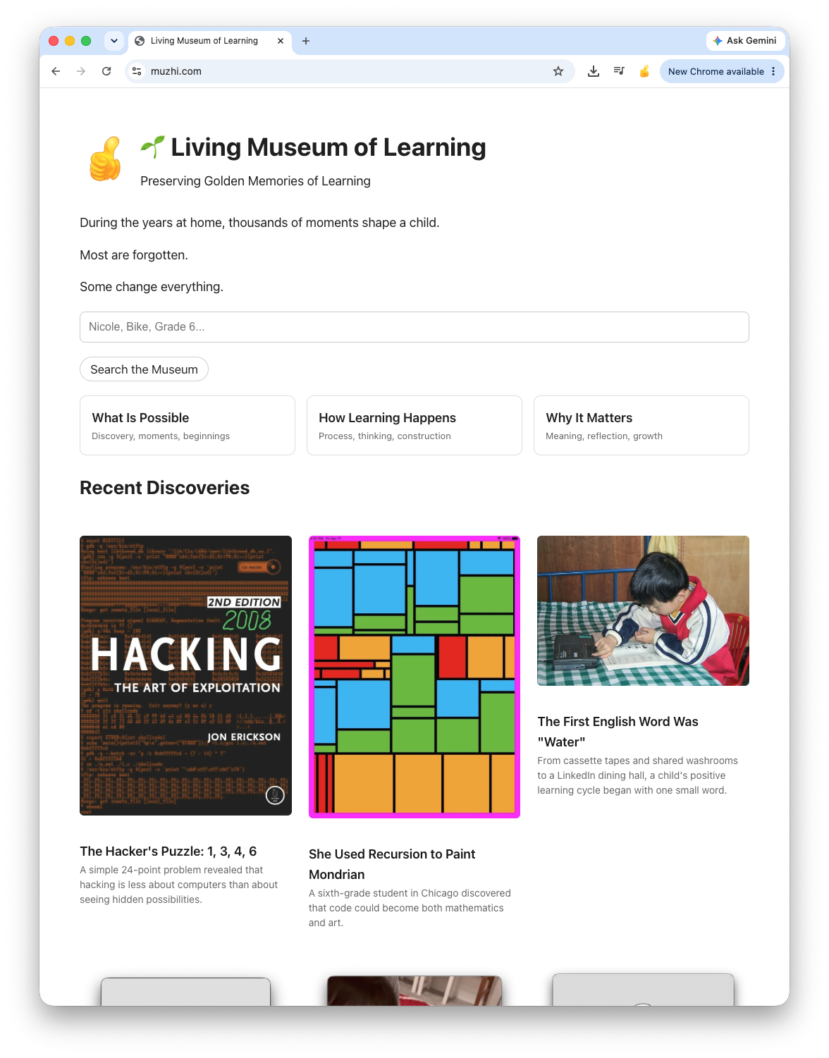 The Museum Learned to Search