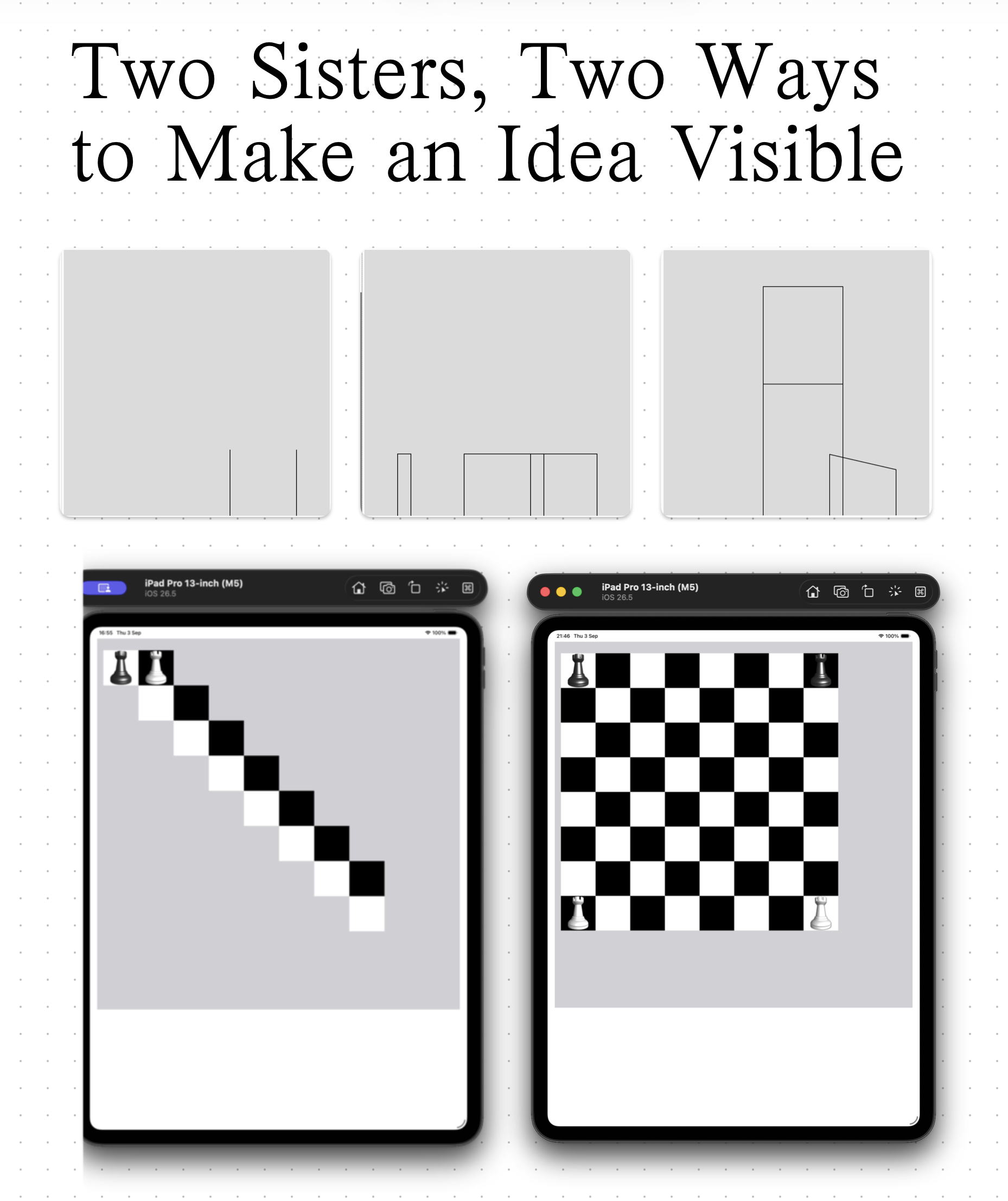 Two Sisters, Two Ways to Make an Idea Visible