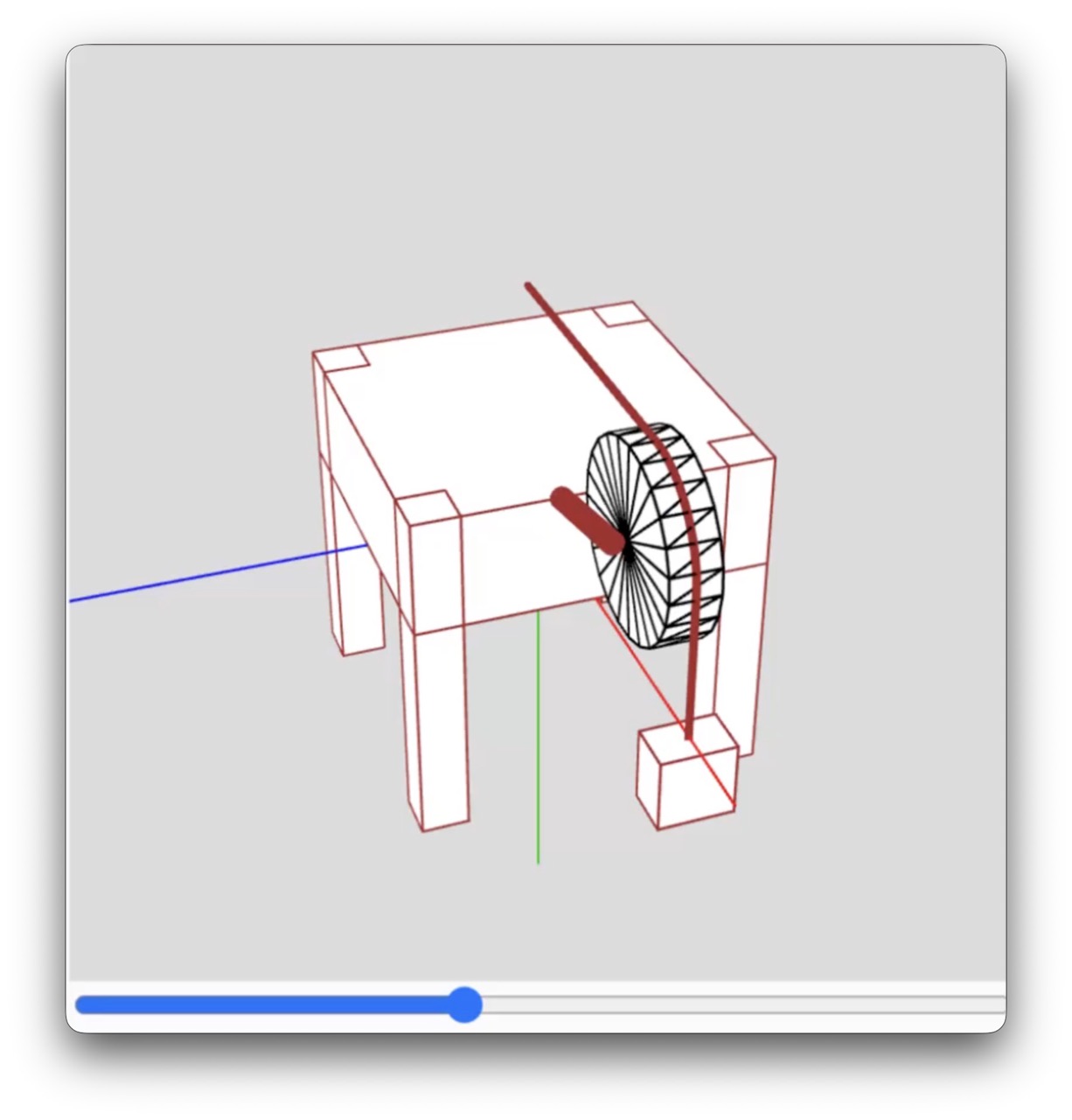 Enning added a box to her 3D pulley system